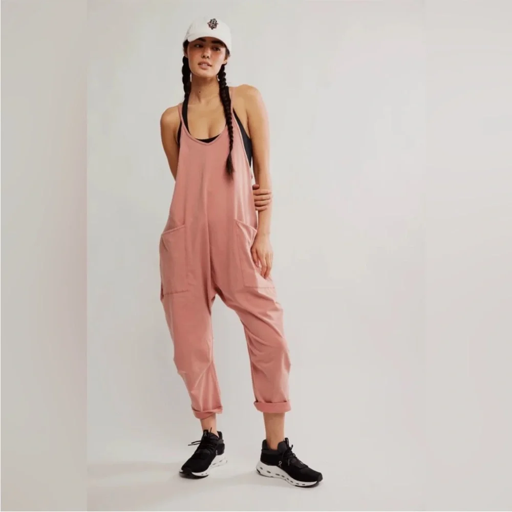 Free People Hot Shot Onesie Mauve size S - Picture 3 of 5